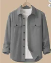 DEELMO Men’s Stylish Cotton Blend Casual Shirt || Full Sleeve Button-Down Shirt with Dual Flap Pockets || Comfortable Breathable Fabric || Perfect for Casual Office and Outing Wear